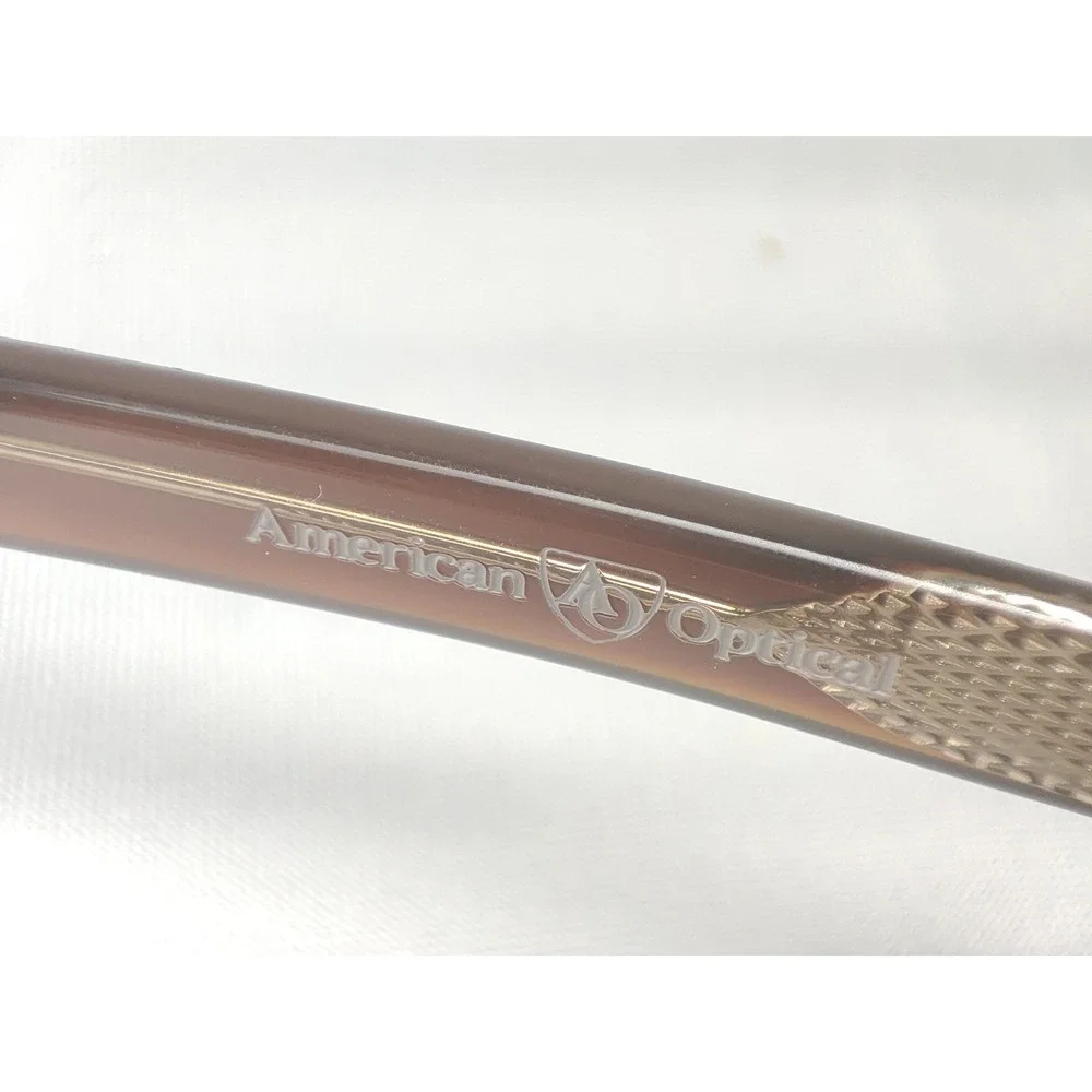 American Optical Times Chestnut Sand 47-21-145 Round Acetate Sunglasses USA
